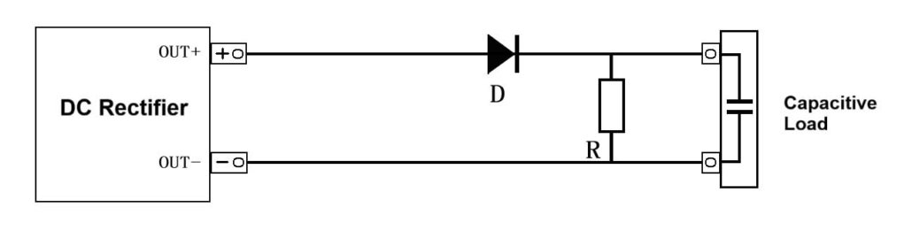Doer dc rectifier for capacitive load