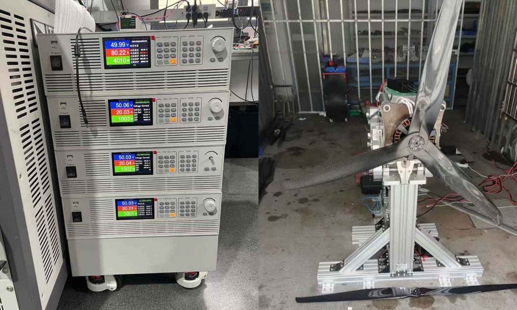 drone prop power-on test