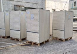 voltage stabilizers packed for delivery